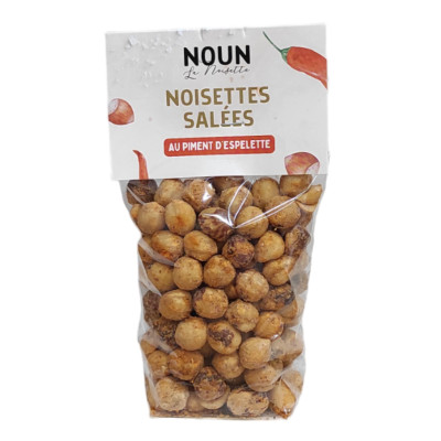 Noisettes torréfiées salées au piment d'Espelette