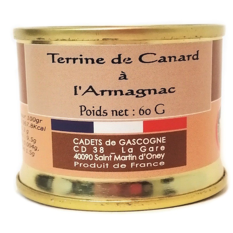 Conserve de Terrine de canard à l'Armagnac - 60g