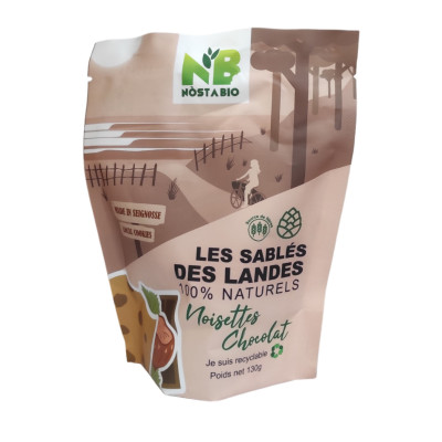 Sablés des Landes noisettes chocolat - Nostabio