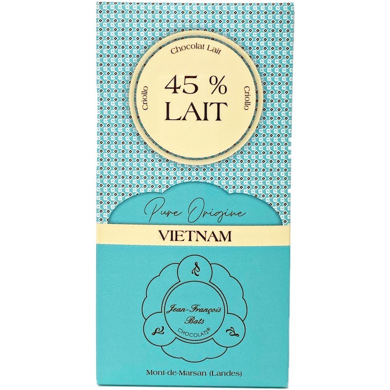 Tablette de Chocolat JF BATS - 45% Lait - Vietnam