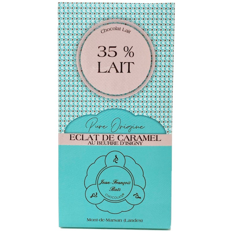 Tablette de Chocolat JF BATS - 35% Lait - Eclat...