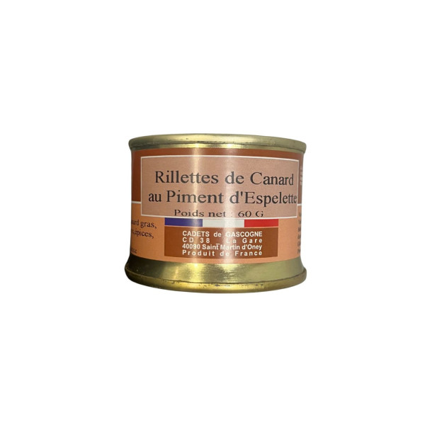 Rillettes de canard au piment d'Espelette