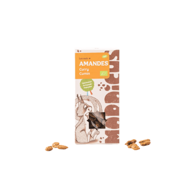 Amandes grillées curry &  cumin - Biscuiterie Mordicus