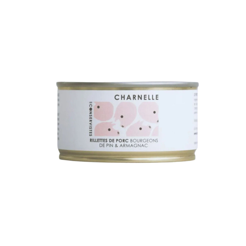 Charnelle - Rillettes de porc aux bourgeons de pin & Armagnac Laballe - Les Conservistes Charnelle - Rillettes de porc aux bourgeons de pin & Armagnac Laballe - Les Conservistes