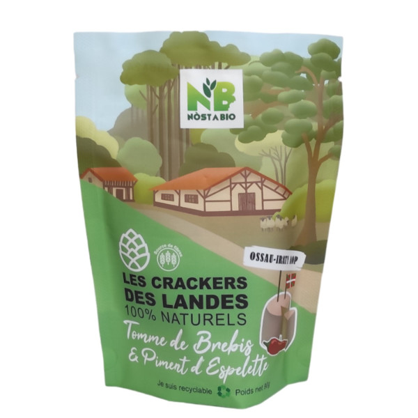 Crackers des Landes brebis & piment d'Espelette - Nostabio