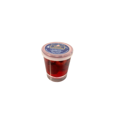 Verre de framboises à l'armagnac